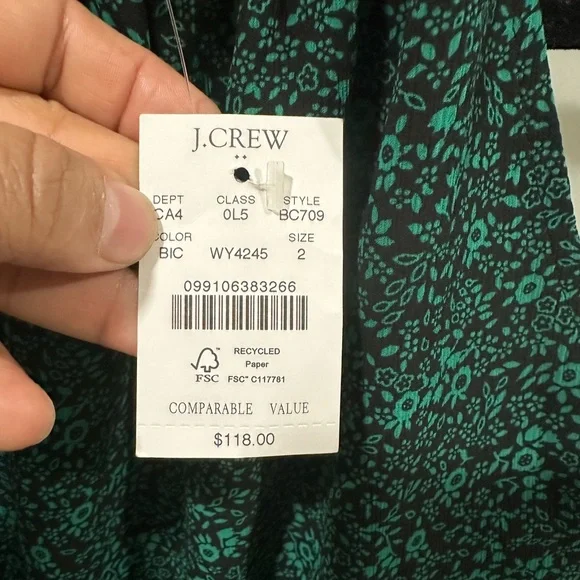 J. Crew Green Ruffled Tiered Halter Maxi Dress - Picture 3 of 3